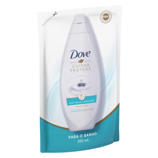 Sabonete Líquido Antibacteriano Dove Cuida & Protege Sachê 200ml Refil - Imagem em destaque