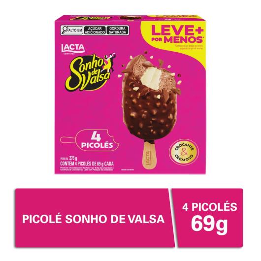 Picolé Sonho de Valsa Lacta Multipack 4x69g - Imagem em destaque