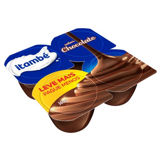 Sobremesa Láctea Chocolate Itambé Bandeja 360g 4 Unidades Leve Mais Pague Menos - Imagem em destaque