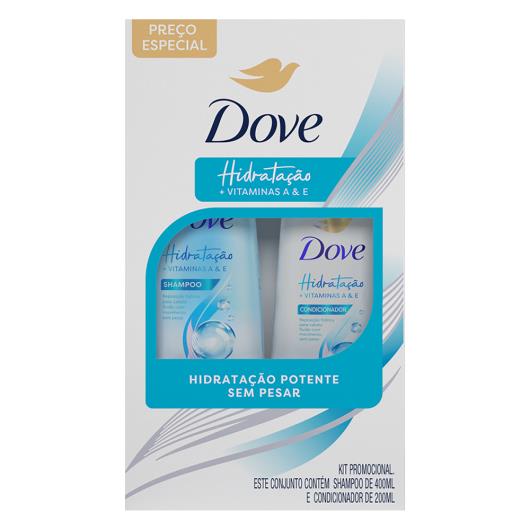 Shampoo 400ml + Condicionador 200ml Dove Hidratação + Vitaminas A & E - Imagem em destaque