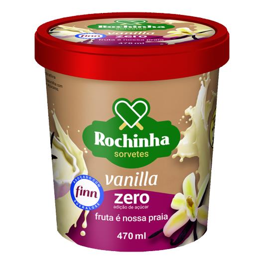 Sorvete Vanilla Zero Rochinha Pote 470ml - Imagem em destaque