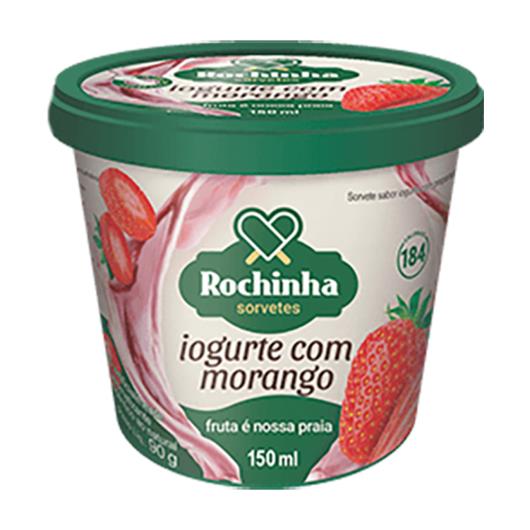 Sorvete Iogurte com Morango Rochinha Pote 150ml - Imagem em destaque
