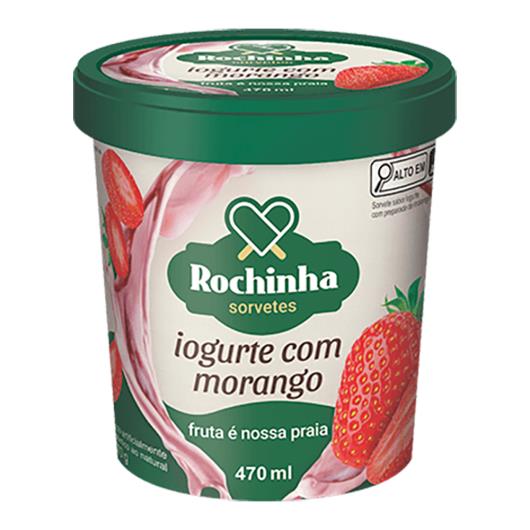 Sorvete Iogurte com Morango Rochinha Pote 470ml - Imagem em destaque
