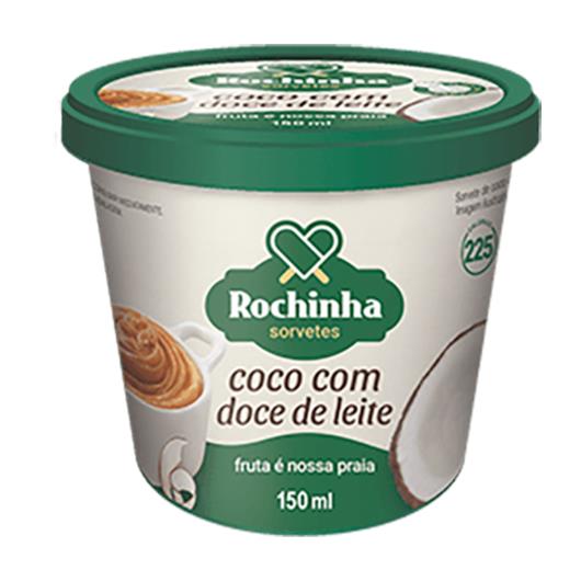 Sorvete Coco com Doce de Leite Rochinha Pote 150ml - Imagem em destaque