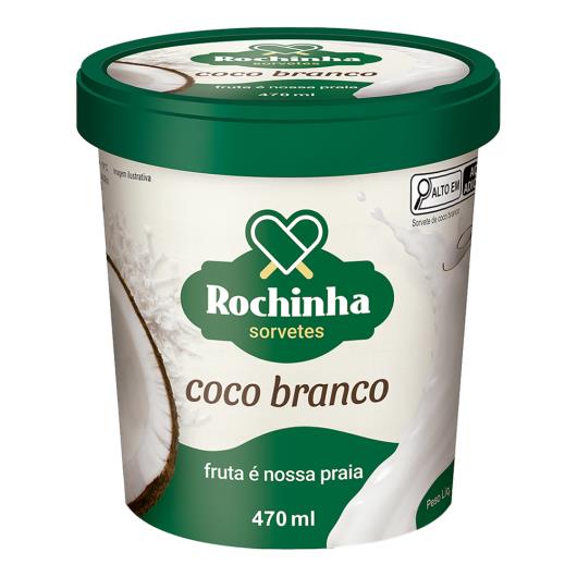 Sorvete Coco Branco Rochinha Pote 470ml - Imagem em destaque