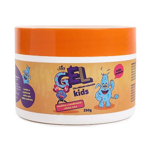 Gel Fixador Siles Kids Brilho Molhado Efeito Cola Pote 250g - Imagem em destaque