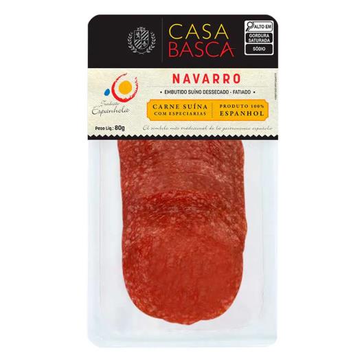 Salame Navarro Casa Basca Fatiado 80g - Imagem em destaque