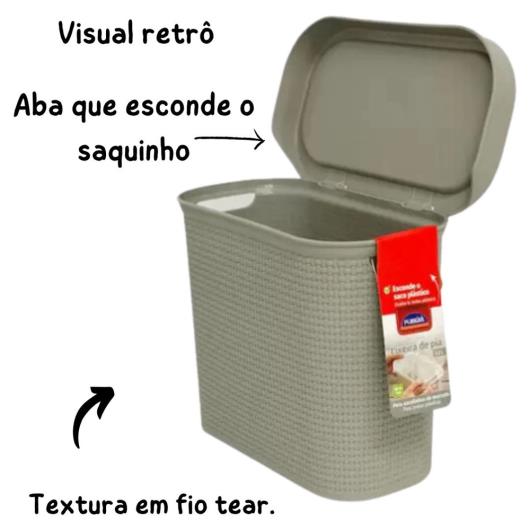 Lixeira de Pia Plasutil Tear Retrô 3l - Imagem em destaque