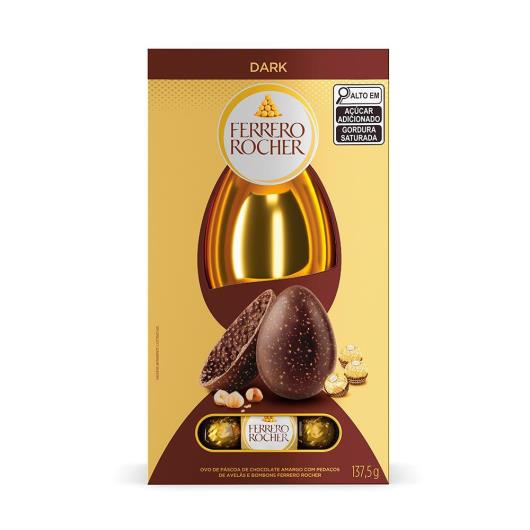 Ovo de Páscoa Ferrero Rocher Dark Caixa 137.5g - Imagem em destaque