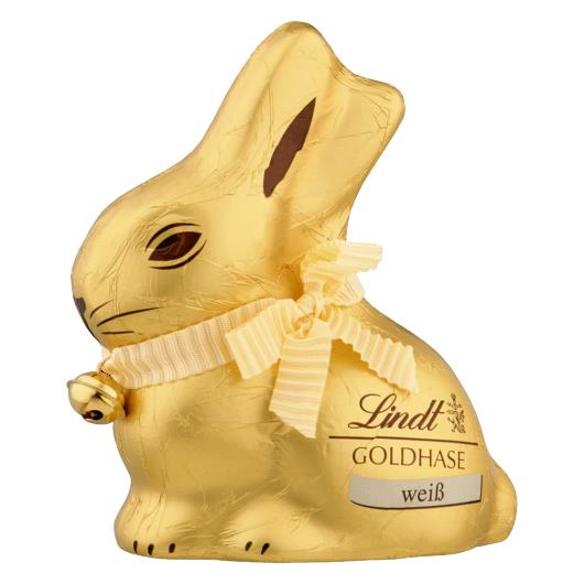 Coelho de Chocolate Branco Lindt Gold Bunny 100g - Imagem em destaque