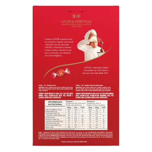 Ovo de Páscoa ao Leite Recheio Trufa de Chocolate ao Leite Cremoso Lindt Lindor Caixa 132,5g - Imagem em destaque