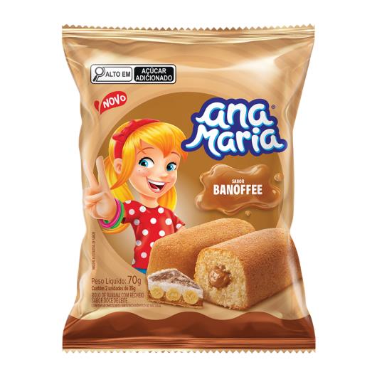 Bolo Ana Maria Banoffee Recheio Doce de Leite Pacote 70g - Imagem em destaque