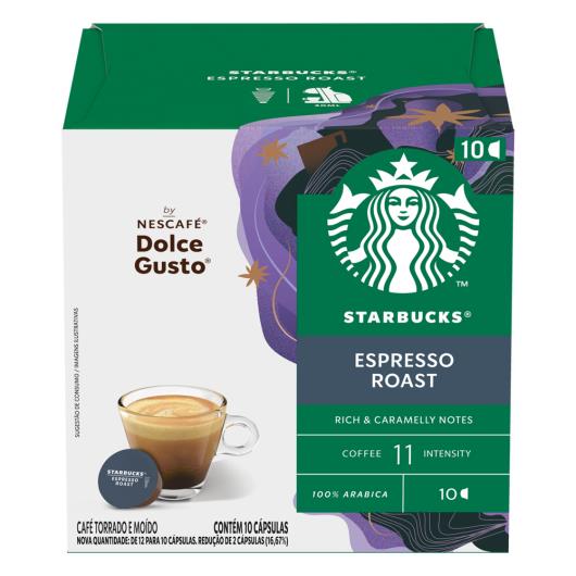 Café em Cápsula Torrado e Moído Espresso Roast Starbucks Caixa 55g 10 Unidades - Imagem em destaque