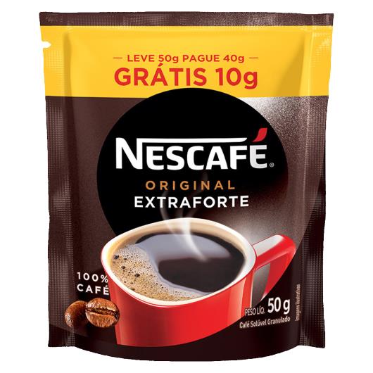 Café Solúvel Granulado Extraforte Nescafé Original Sachê Leve 50g Pague 40g - Imagem em destaque