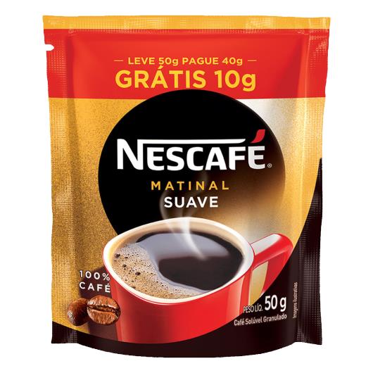 Café solúvel suave Nescafé sachê grátis 10g 50g - Imagem em destaque