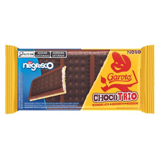 Biscoito Chocotrio Garoto Negresco 90g - Imagem em destaque