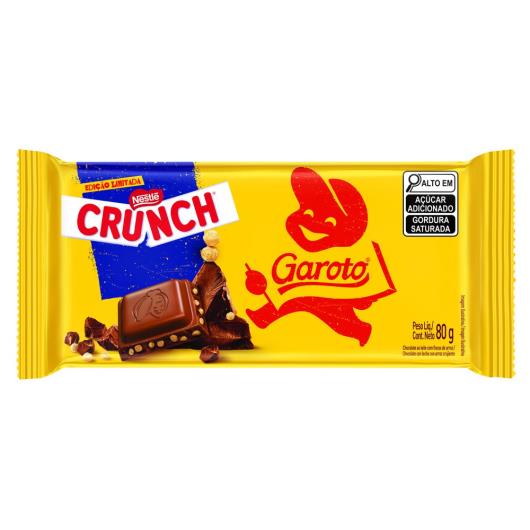 Chocolate Garoto Crunch tablete 80g - Imagem em destaque
