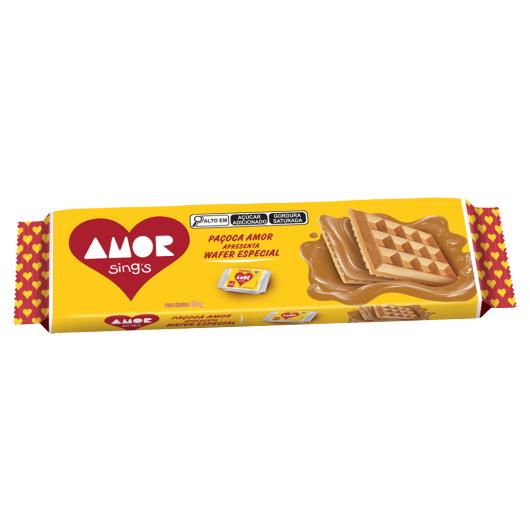 Biscoito Wafer Recheio Paçoca Amor Sing's Pacote 80g - Imagem em destaque