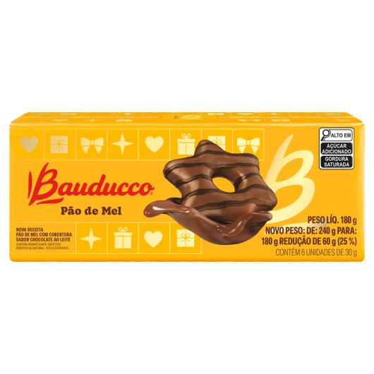 Pão de Mel Cobertura Chocolate ao Leite Bauducco Caixa 180g - Imagem em destaque