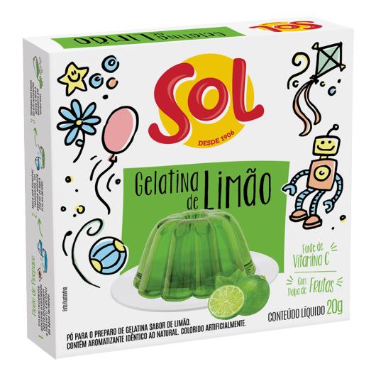 Gelatina Pó Limão Sol Caixa 20g - Imagem em destaque