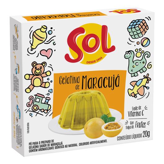 Gelatina Pó Maracujá Sol Caixa 20g - Imagem em destaque