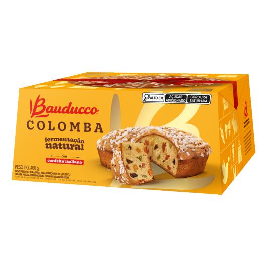 Bolo de Páscoa Cobertura Confeitos Açucarados e Frutas Cristalizadas Bauducco Colomba Caixa 400g - Imagem em destaque