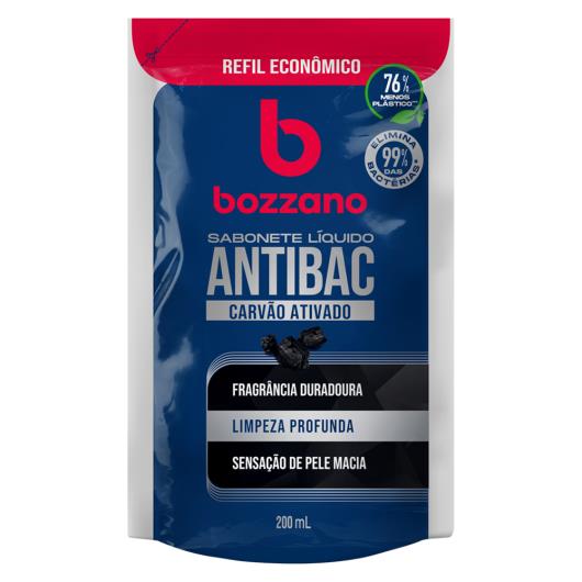 Sabonete Líquido Carvão Ativado Bozzano Antibac Sachê 200ml Refil Econômico - Imagem em destaque