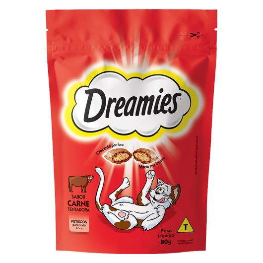 Petisco para Gatos Carne Dreamies Pouch 80g - Imagem em destaque