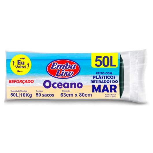 Saco Lixo Embalixo Oceano 50l 50 Unidades - Imagem em destaque