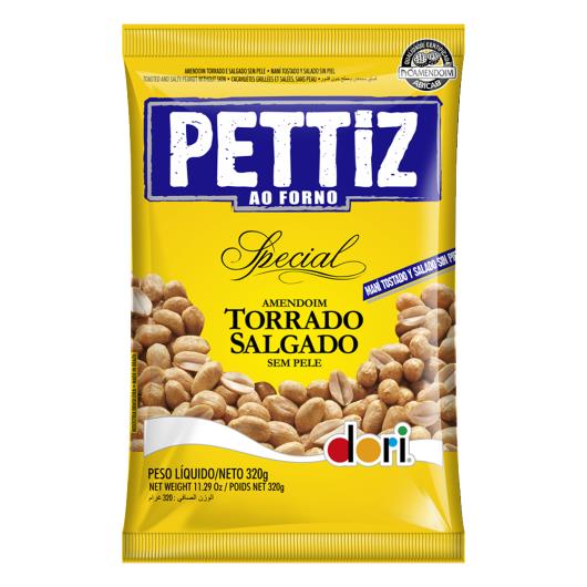 Amendoim Torrado Salgado sem Pele Dori Pettiz Special Pacote 320g - Imagem em destaque