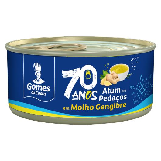 Atum em Pedaços ao Molho de Gengibre Gomes da Costa Lata 140g Edição Especial 70 Anos - Imagem em destaque