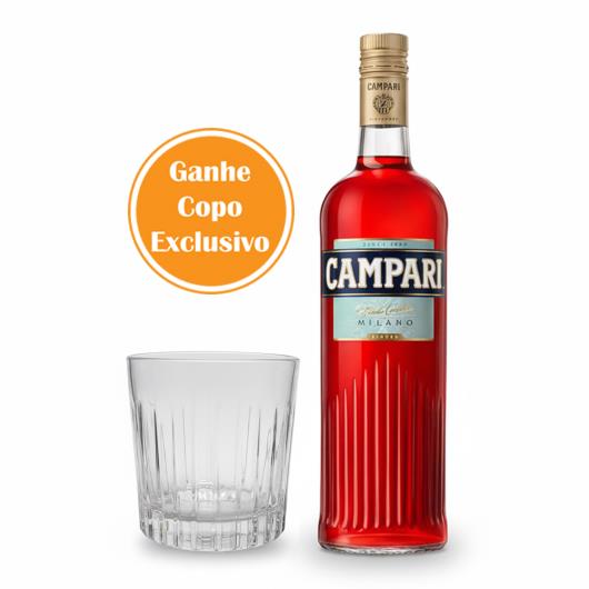 Aperitivo Bitter Campari Garrafa 998ml Ganhe Copo Exclusivo Campari - Imagem em destaque