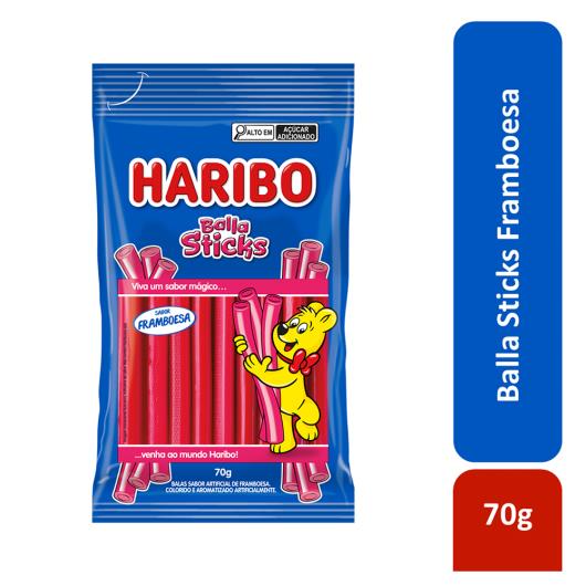 Bala Framboesa Haribo Balla Sticks Pacote 70g - Imagem em destaque