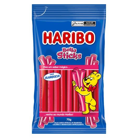 Bala Framboesa Haribo Balla Sticks Pacote 70g - Imagem em destaque