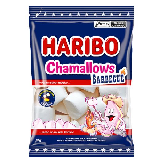 Marshmallow Baunilha Barbecue Haribo Chamallows Pacote 70g - Imagem em destaque