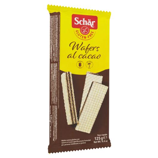 Biscoito Wafer Recheio Cacau sem Glúten Schär Pacote 125g - Imagem em destaque