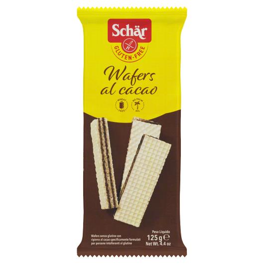Biscoito Wafer Recheio Cacau sem Glúten Schär Pacote 125g - Imagem em destaque