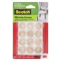 Feltro Protetor Sintético Marrom Redondo Scotch P 25mm x 25mm x 3mm 12 Unidades