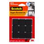 Protetor Antideslizante Preto Quadrado Scotch 30mm x 30mm x 3,5mm 9 Unidades