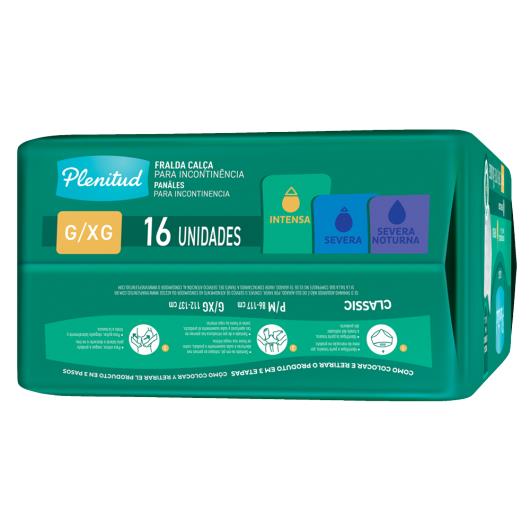 Roupa íntima descartável classic G XG Plenitud leve mais pague menos 16 Unidades - Imagem em destaque