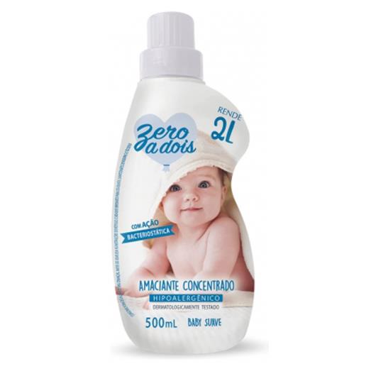 Amaciante Zero a Dois Concentrado Baby Suave 500ml - Imagem em destaque