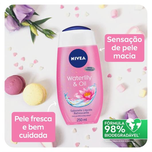 NIVEA Sabonete Líquido Waterlily & Oil 250ml - Imagem em destaque