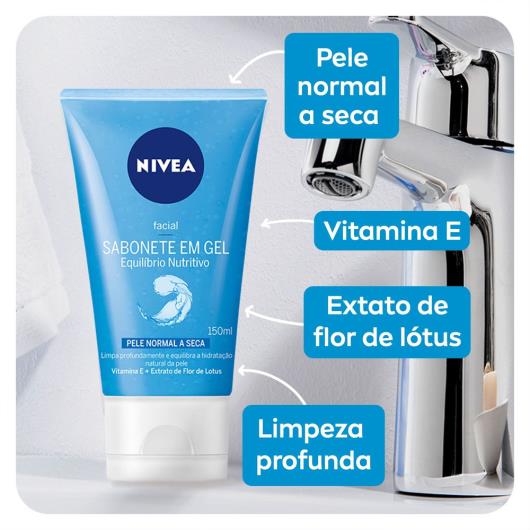 NIVEA Sabonete Facial em Gel Equilíbrio Protetor 150ml - Imagem em destaque