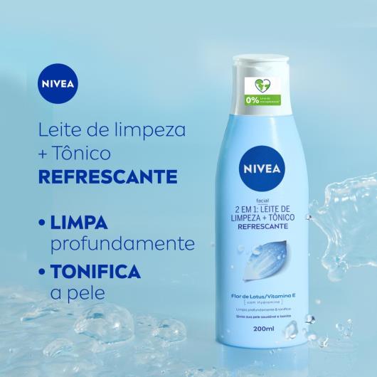 NIVEA Loção 2 em 1 Leite de limpeza + Tônico Refrescante 200 ml - Imagem em destaque