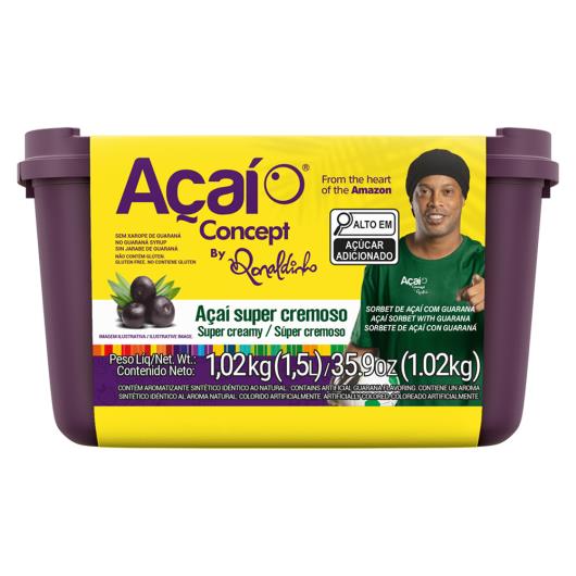 Sorbet Açaí com Guaraná Açaí Concept Pote 1,02kg - Imagem em destaque