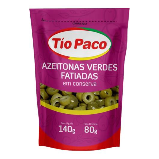 Azeitona Verde Fatiada Tio Paco Conserva Sachê 80g - Imagem em destaque