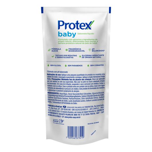 Sabonete Líquido da Cabeça aos Pés de Glicerina Protex Baby Sachê 380ml Refil - Imagem em destaque