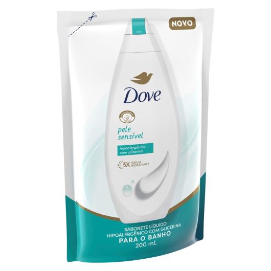 Sabonete Líquido Dove Pele Sensível Sachê 200ml Refil - Imagem em destaque