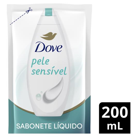 Sabonete Líquido Dove Pele Sensível Sachê 200ml Refil - Imagem em destaque