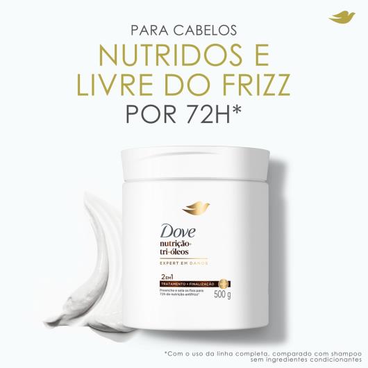 Máscara de Tratamento + Finalizador 2 em 1 DOVE Nutrição + Fusão de Óleos 500 g - Imagem em destaque